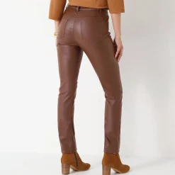 Gecoate rechte broek