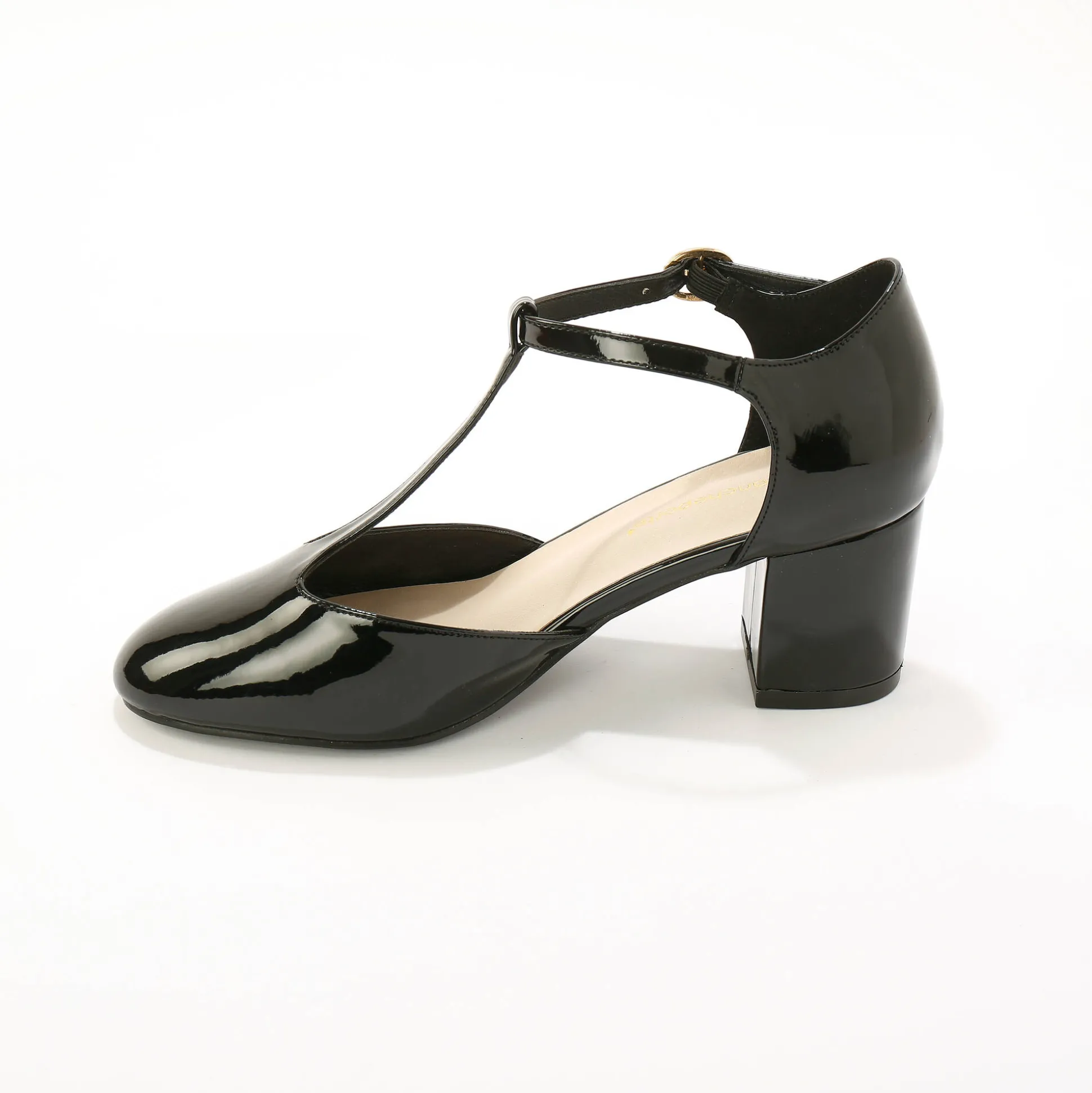 Gelakte saloméschoenen met hak
