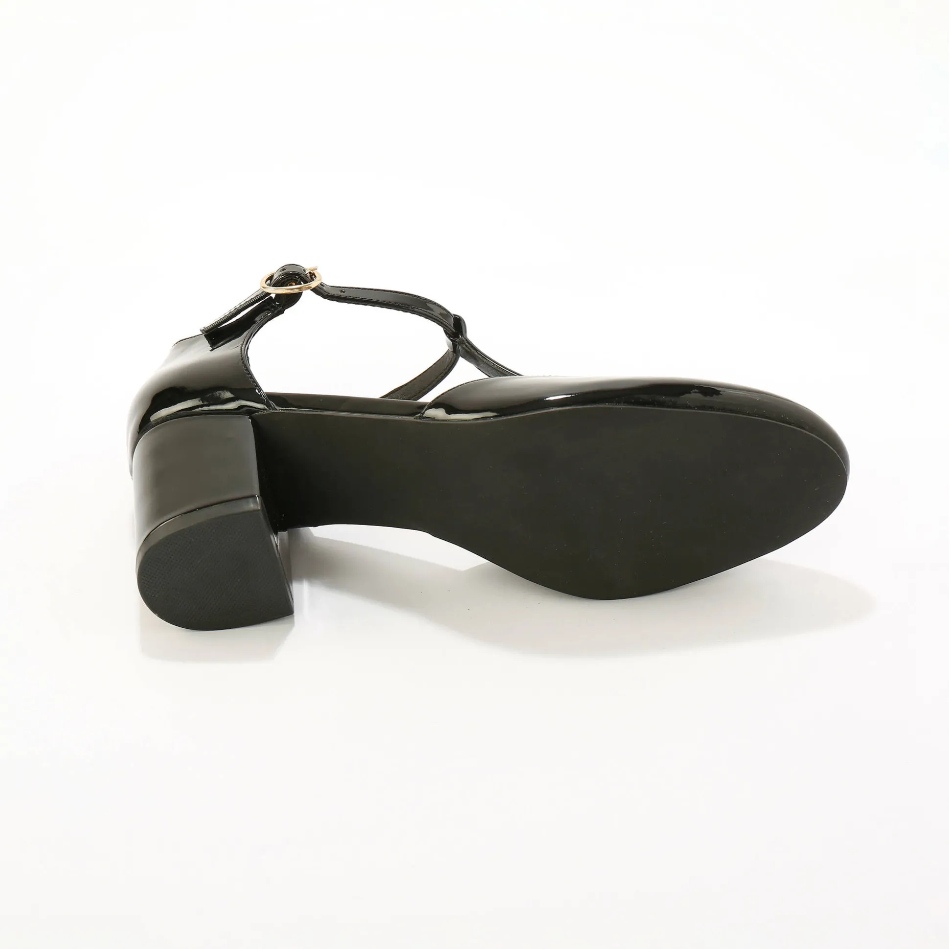 Gelakte saloméschoenen met hak