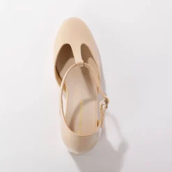 Gelakte saloméschoenen met hak