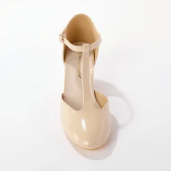 Gelakte saloméschoenen met hak