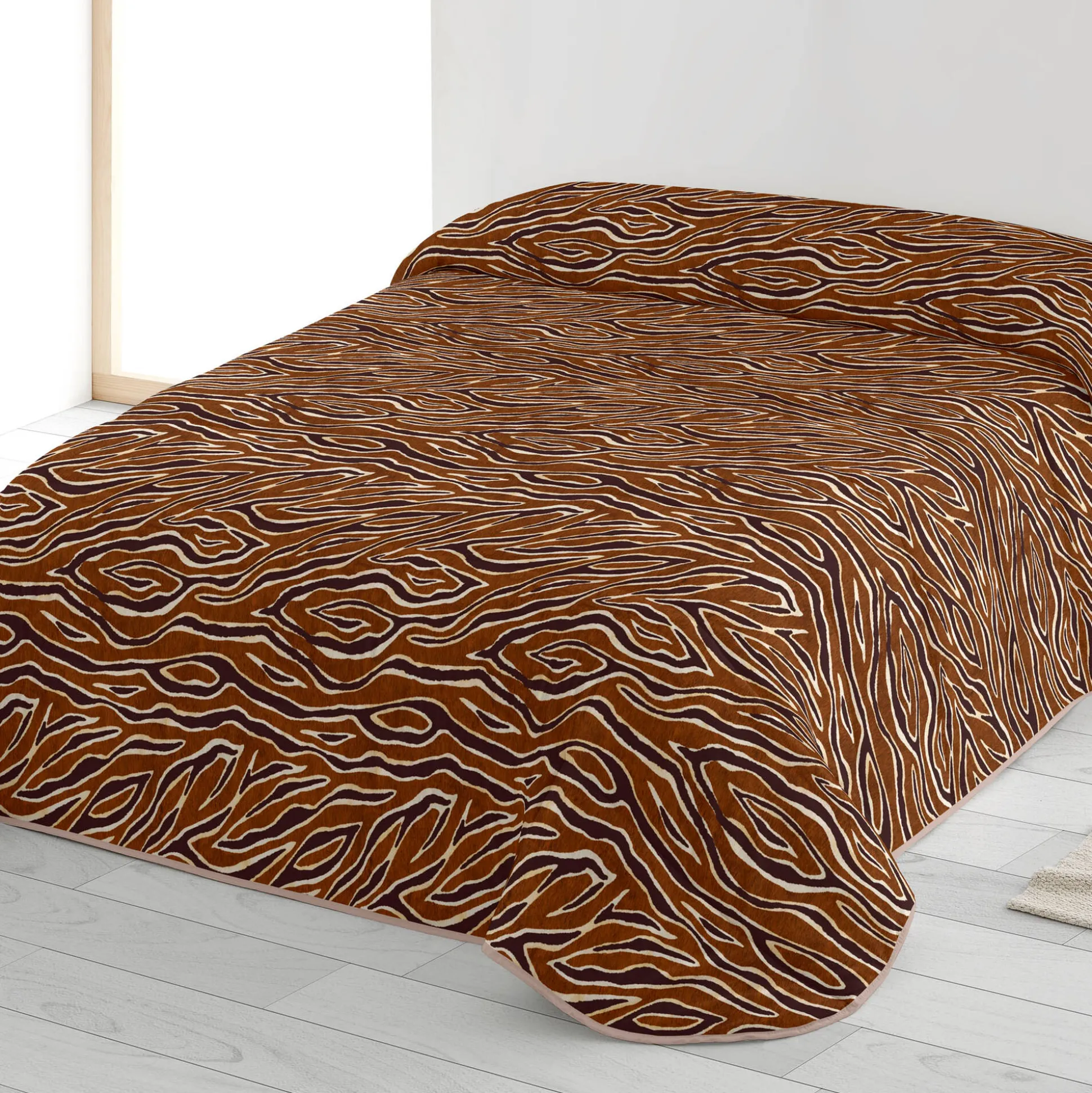 Gematelasseerde bedsprei met print Zebra