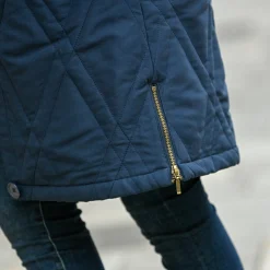 Gematelasseerde parka in microvezel