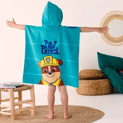 Gepersonaliseerde kinderbadponcho Paw Patrol®, katoenen badstof en velours - 320g/m²