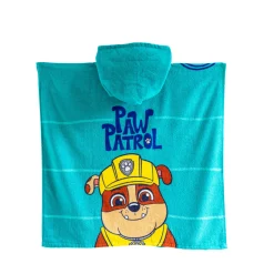 Gepersonaliseerde kinderbadponcho Paw Patrol®, katoenen badstof en velours - 320g/m²