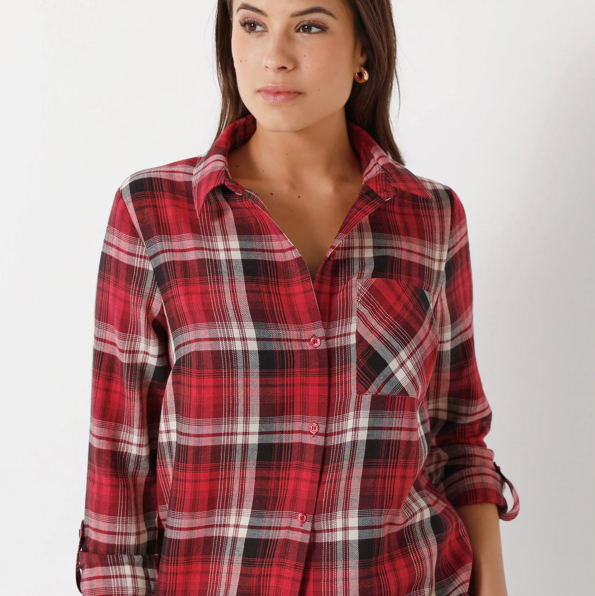 Geruit hemd in flanel