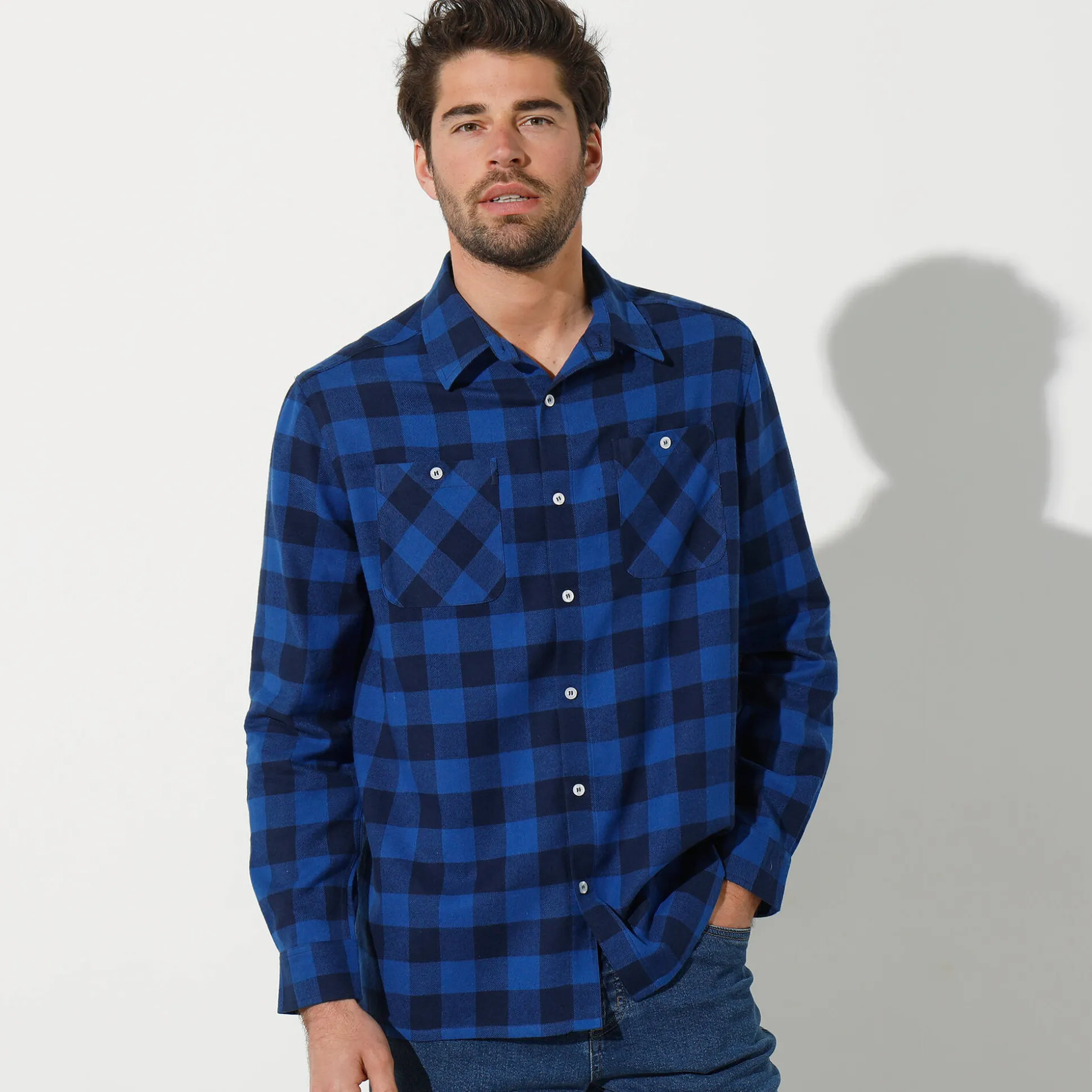 Geruit hemd in flanel - set van 3