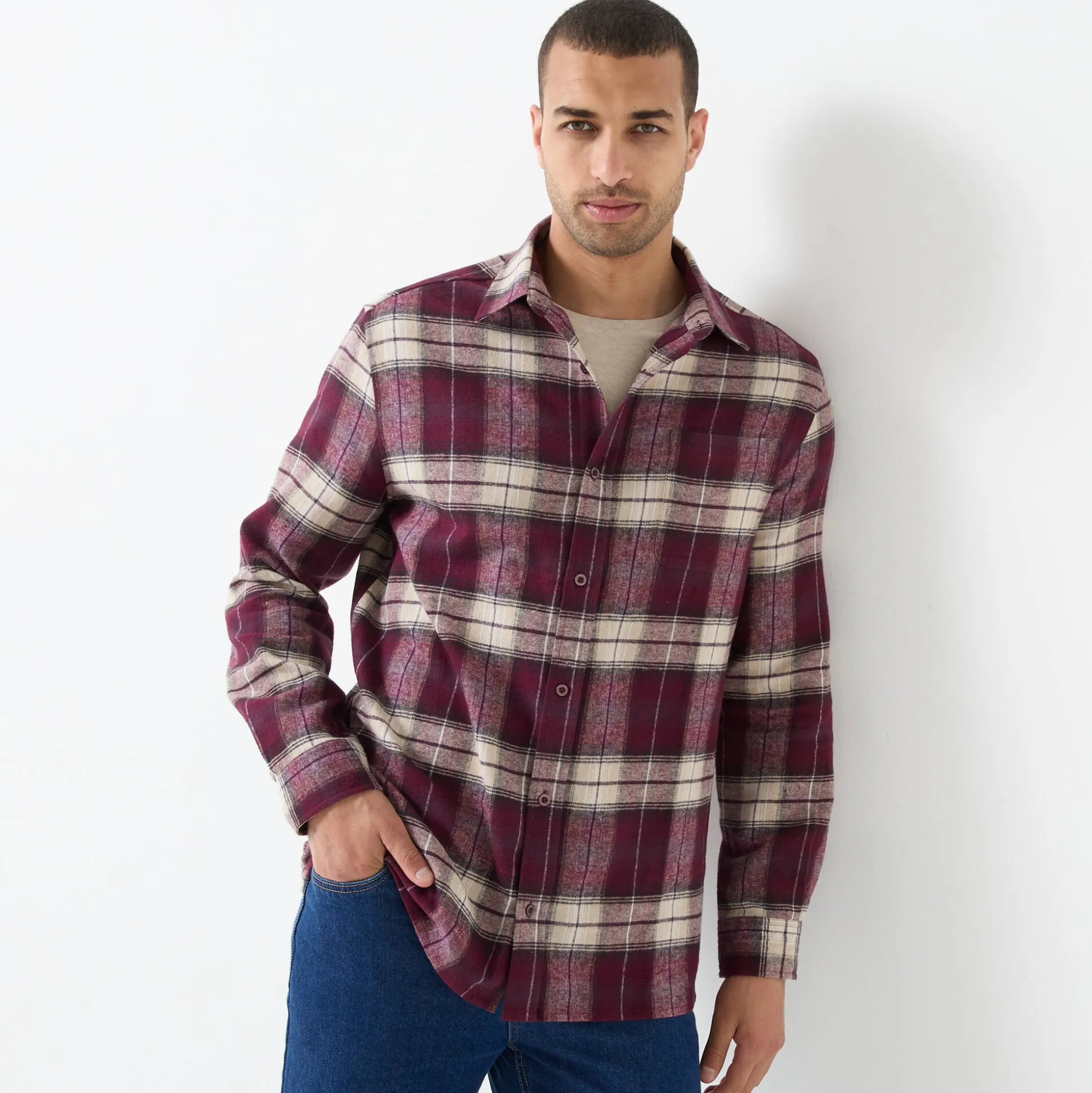 Geruit werkhemd in flanel - set van 2 kleuren