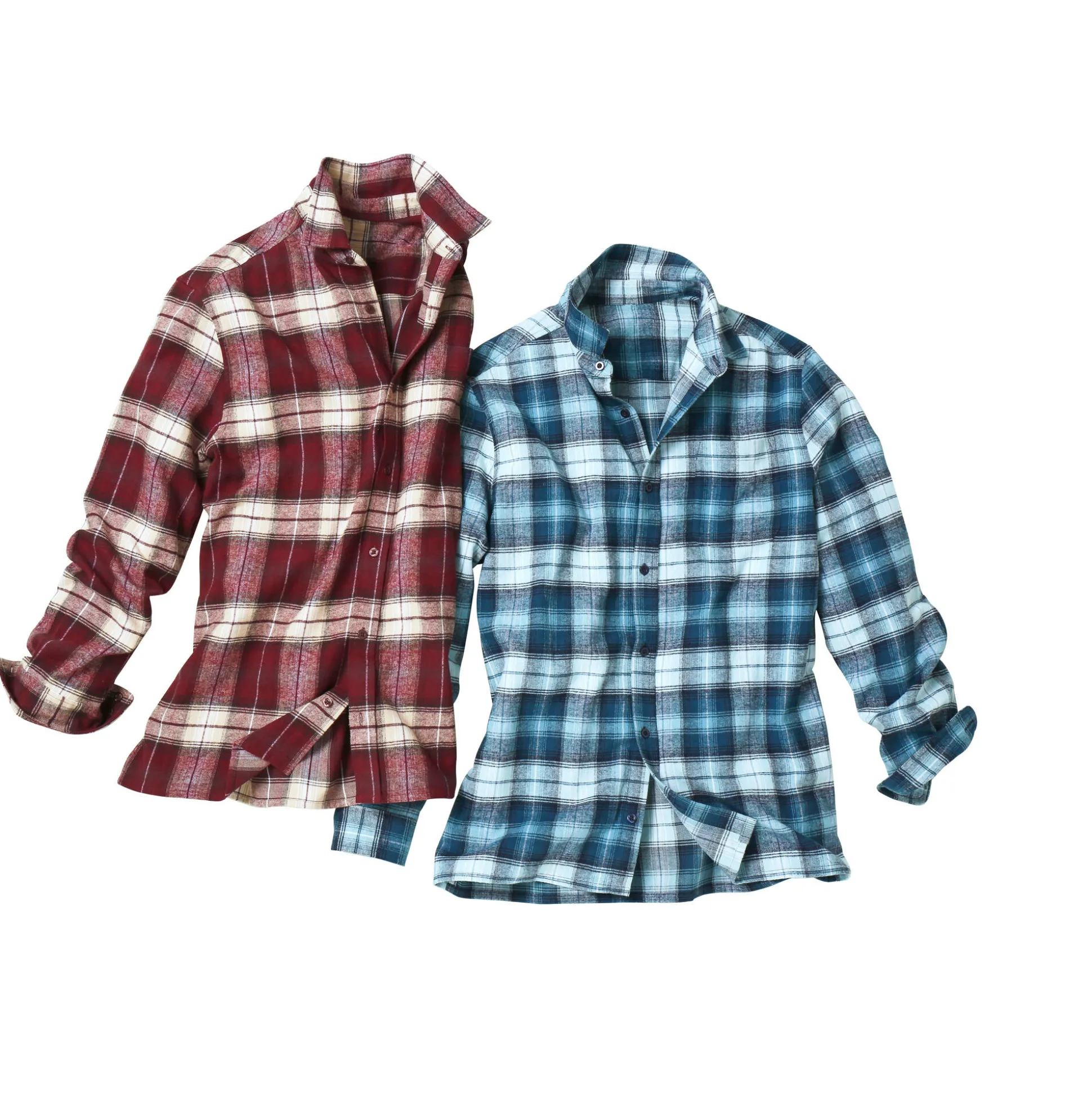 Geruit werkhemd in flanel - set van 2 kleuren