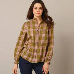 Geruite blouse, flanel