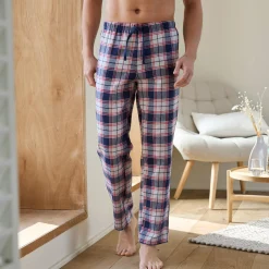 Geruite pyjamabroek in flanel
