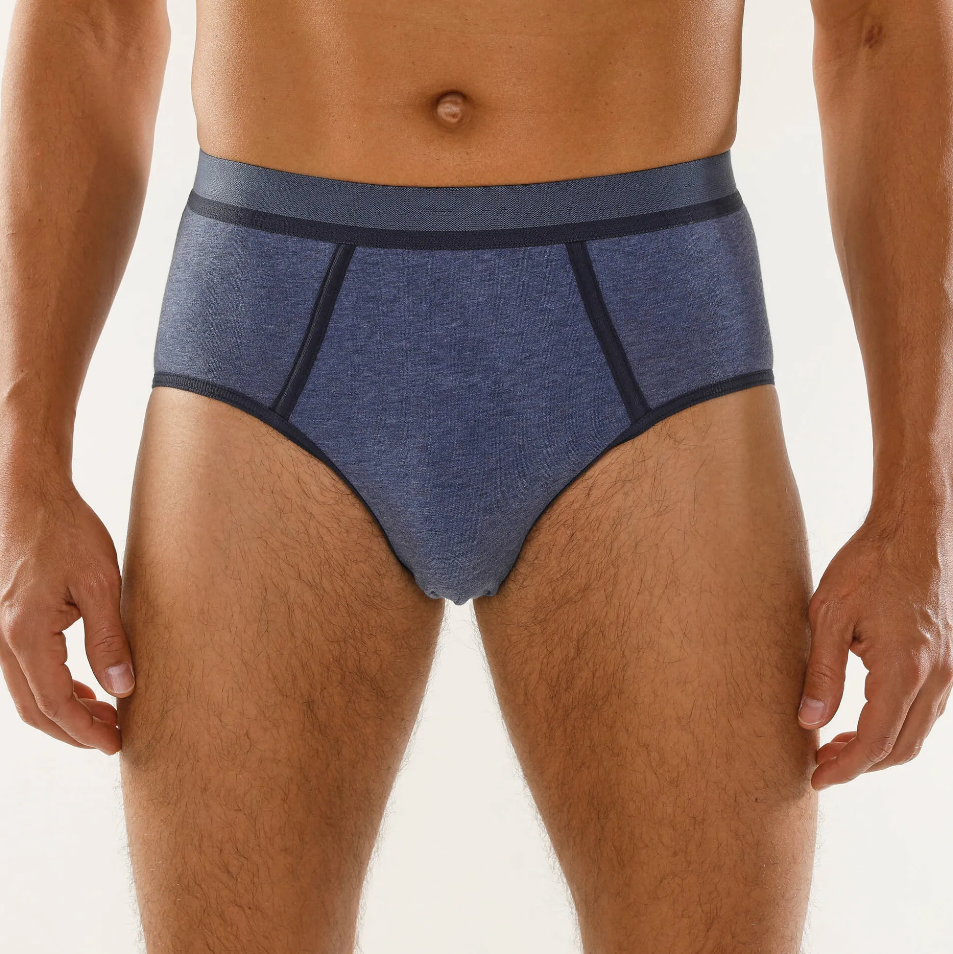 Gesloten slip met contrasterende naden, hoge taille - set van 4