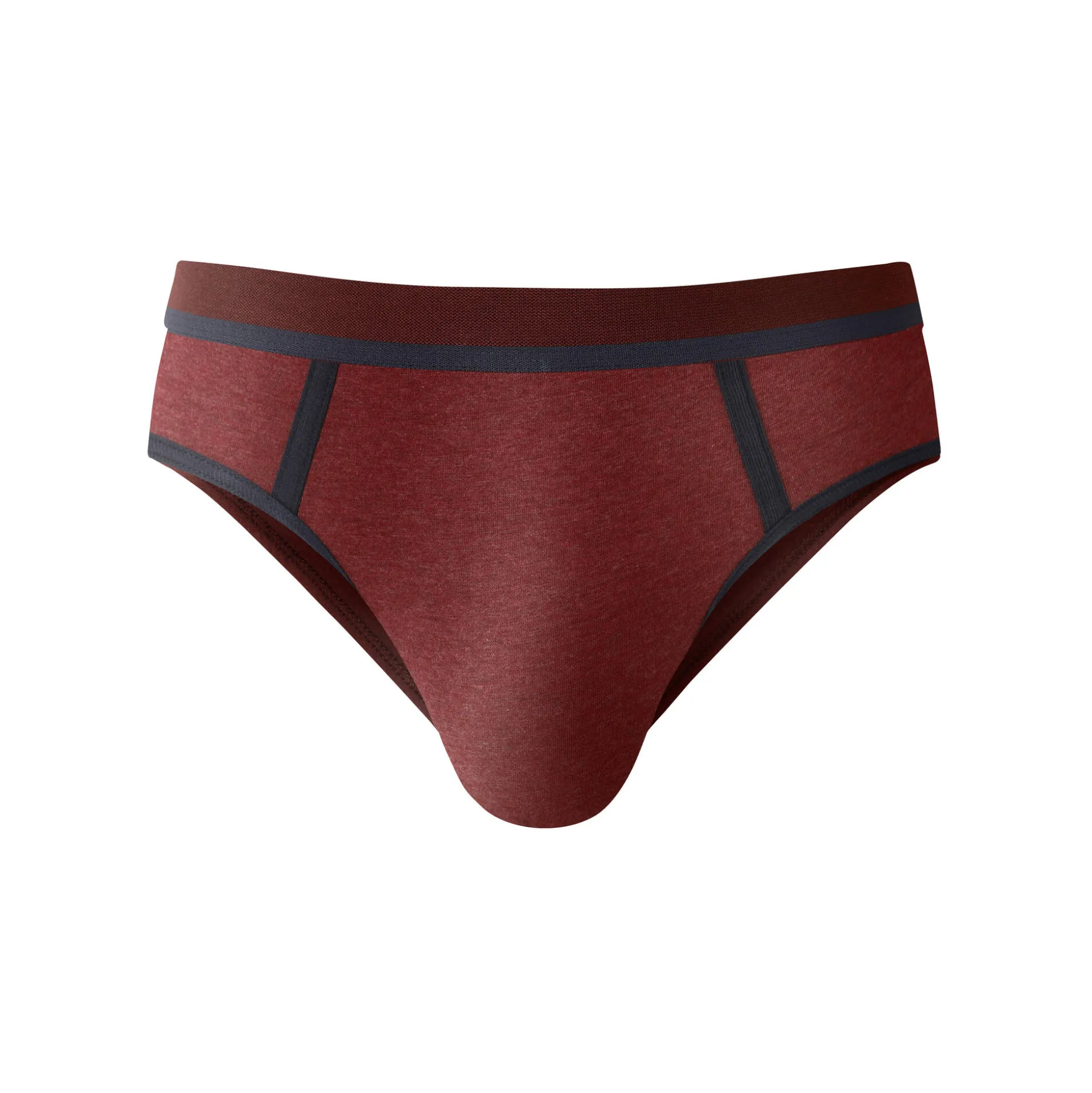 Gesloten slip met contrasterende naden, hoge taille - set van 4