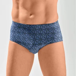 Gesloten slip met hoge taille en geometrische motieven - set van 6