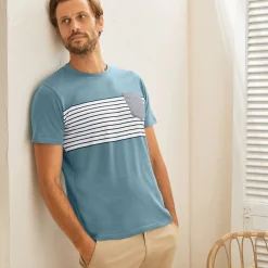 Gestreept T-shirt met korte mouwen