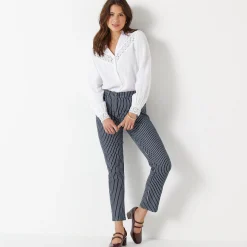 Gestreepte 7/8-jeans