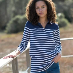 Gestreepte polo in jerseytricot