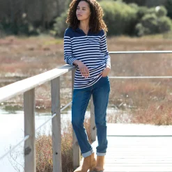 Gestreepte polo in jerseytricot