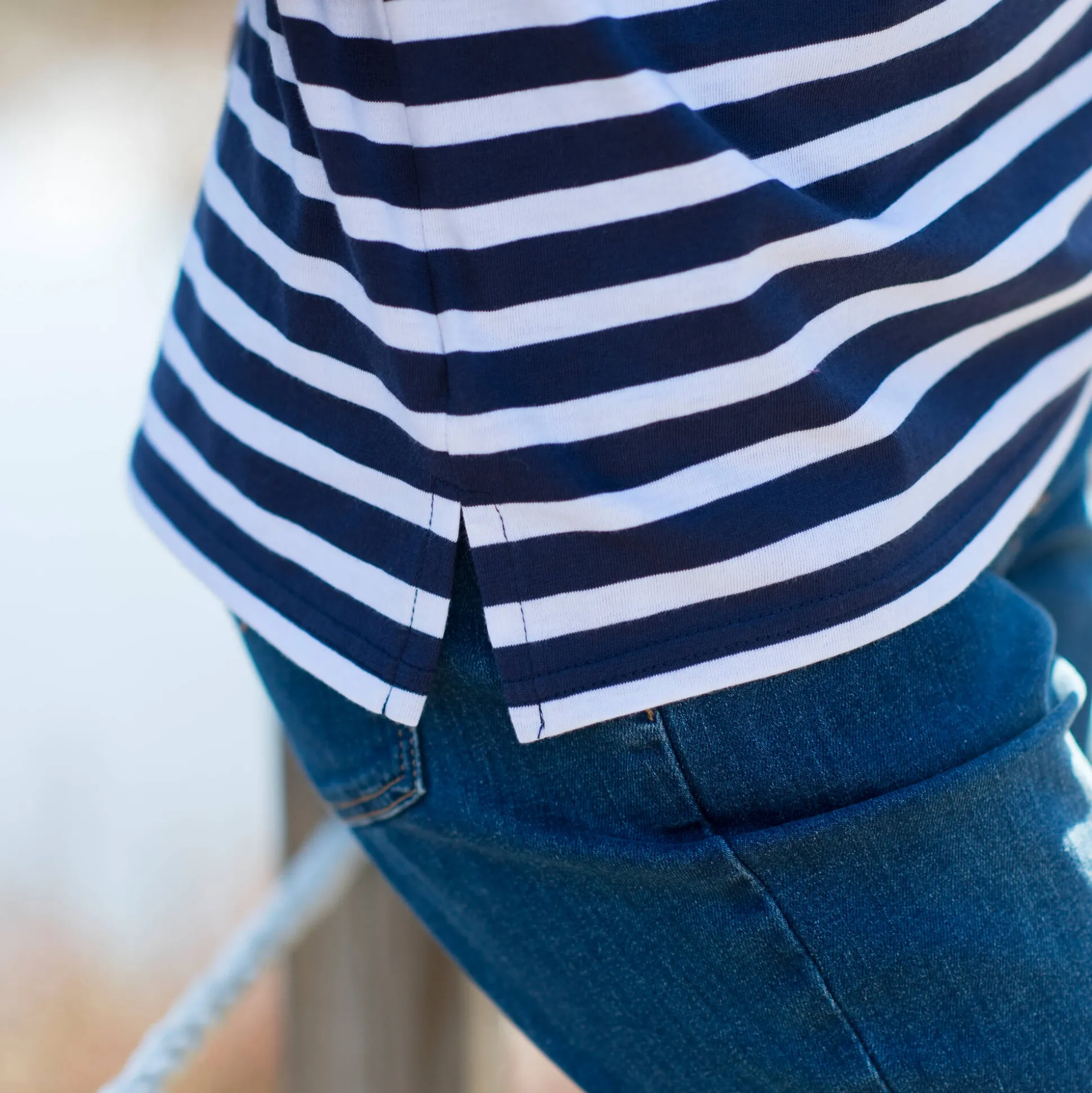 Gestreepte polo in jerseytricot