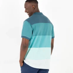 Gestreepte polo in piquétricot, korte mouwen