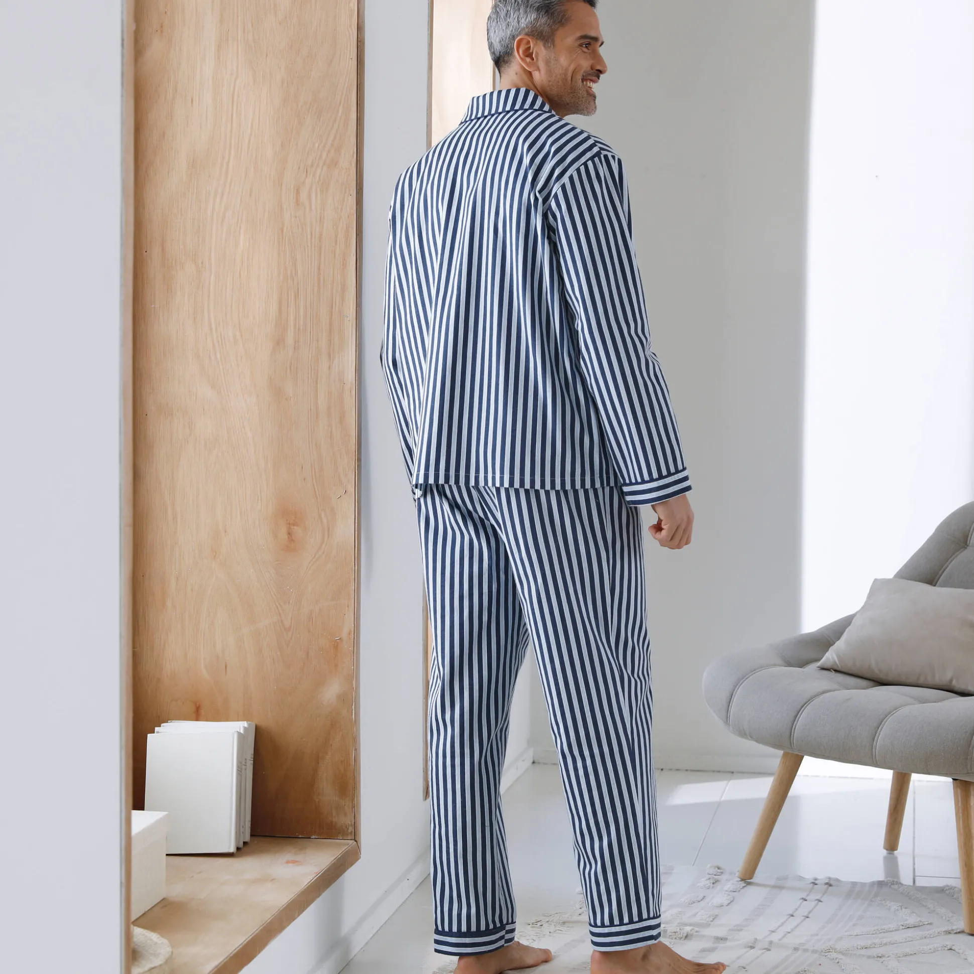 Gestreepte pyjama - katoenflanel