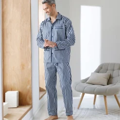 Gestreepte pyjama - katoenpopeline