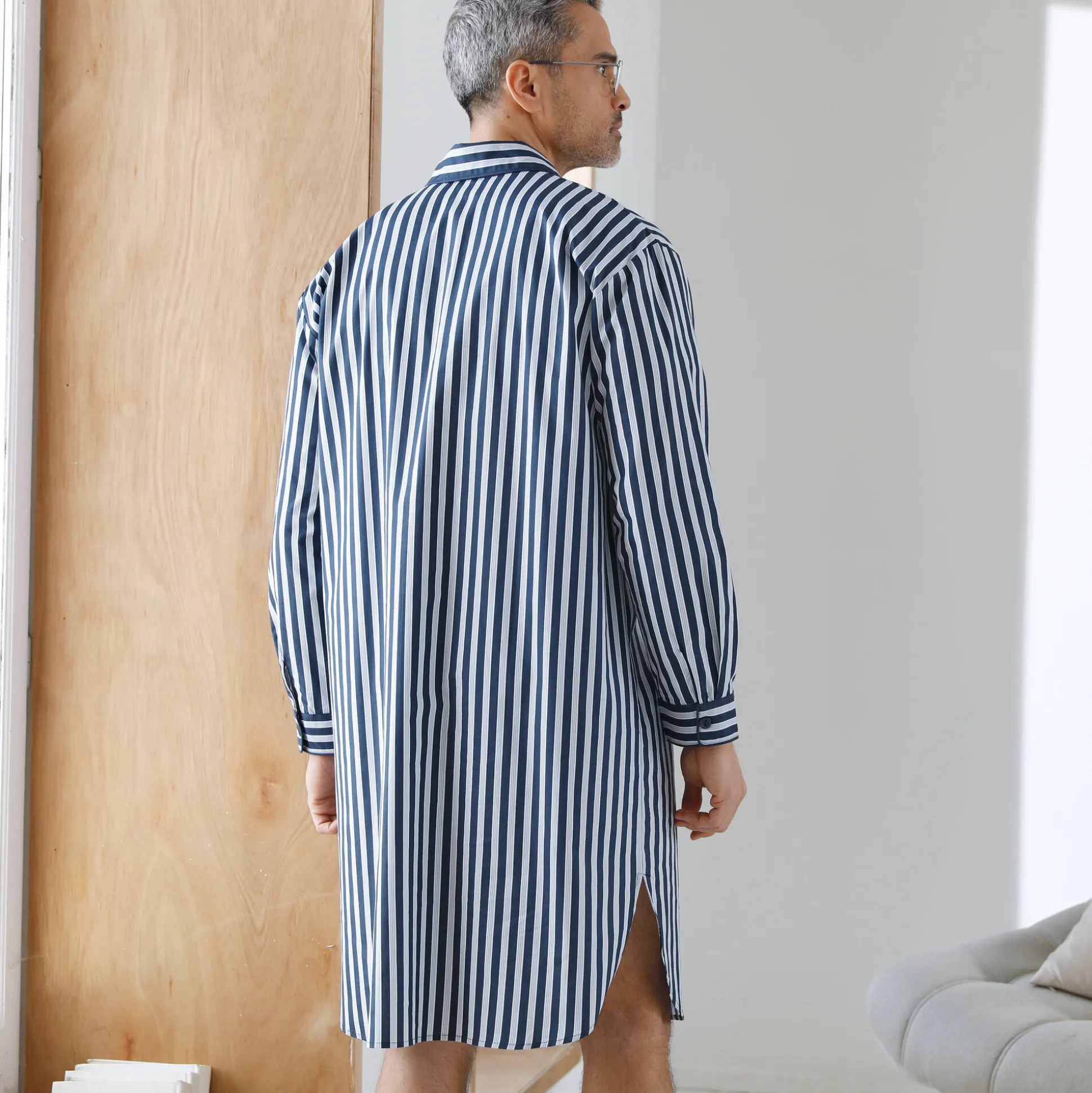 Gestreepte pyjama in liketstijl - katoenpopeline