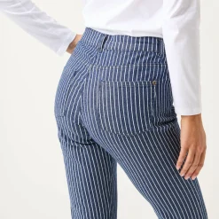 Gestreepte rechte jeans