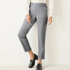 Gestreepte tapered 7/8-broek