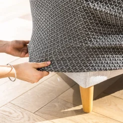 Getextureerde, bi-rekbare hoes voor zitbank en fauteuil met armleuningen