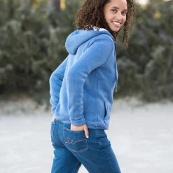 Gevoerd vest in spikkeltricot met rits