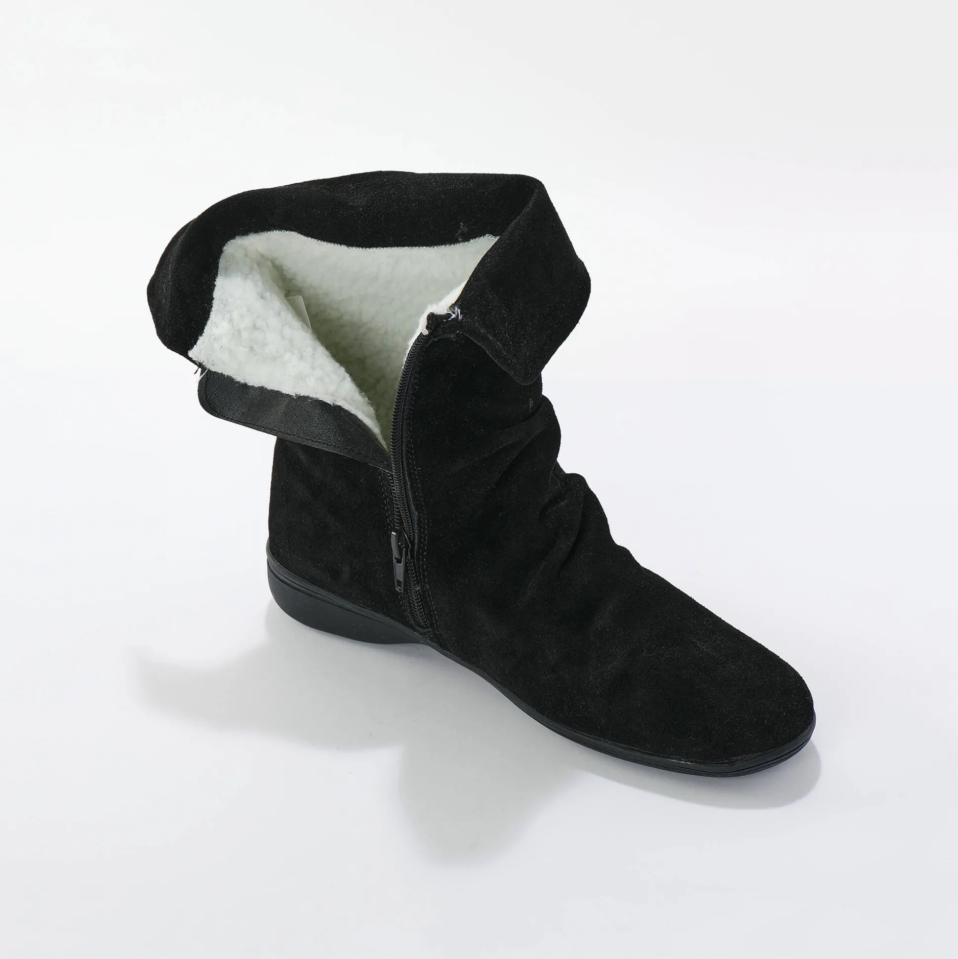 Gevoerde boots in splitleer