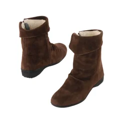 Gevoerde boots in splitleer