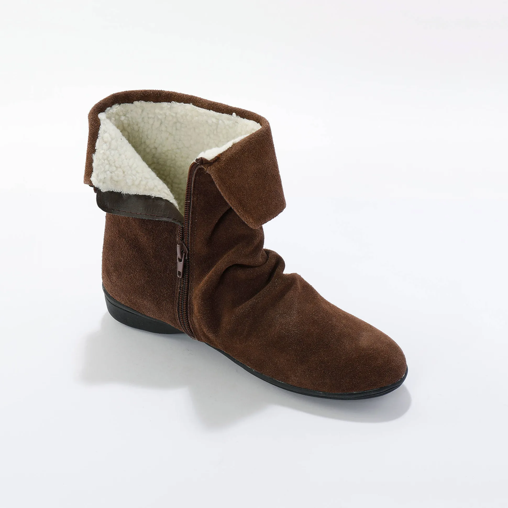 Gevoerde boots in splitleer