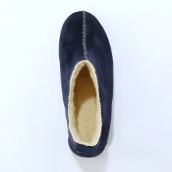 Gevoerde pantoffels, suedine
