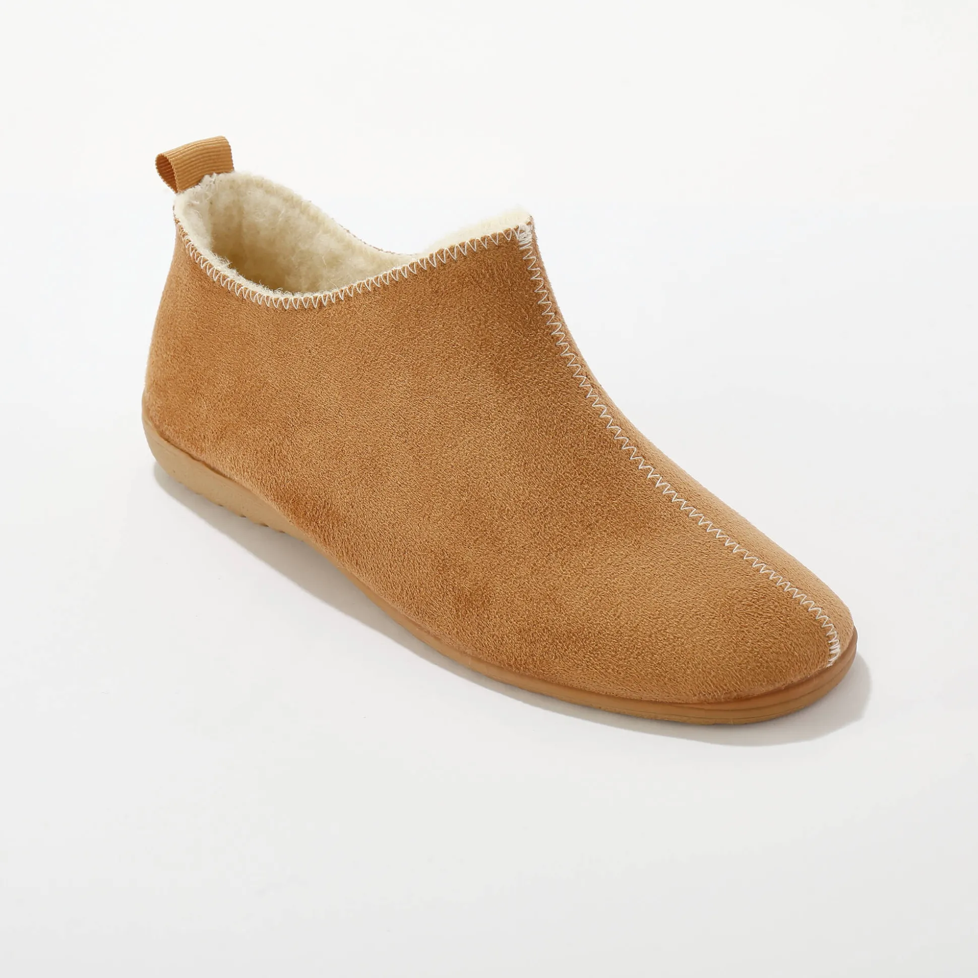 Gevoerde pantoffels, suedine