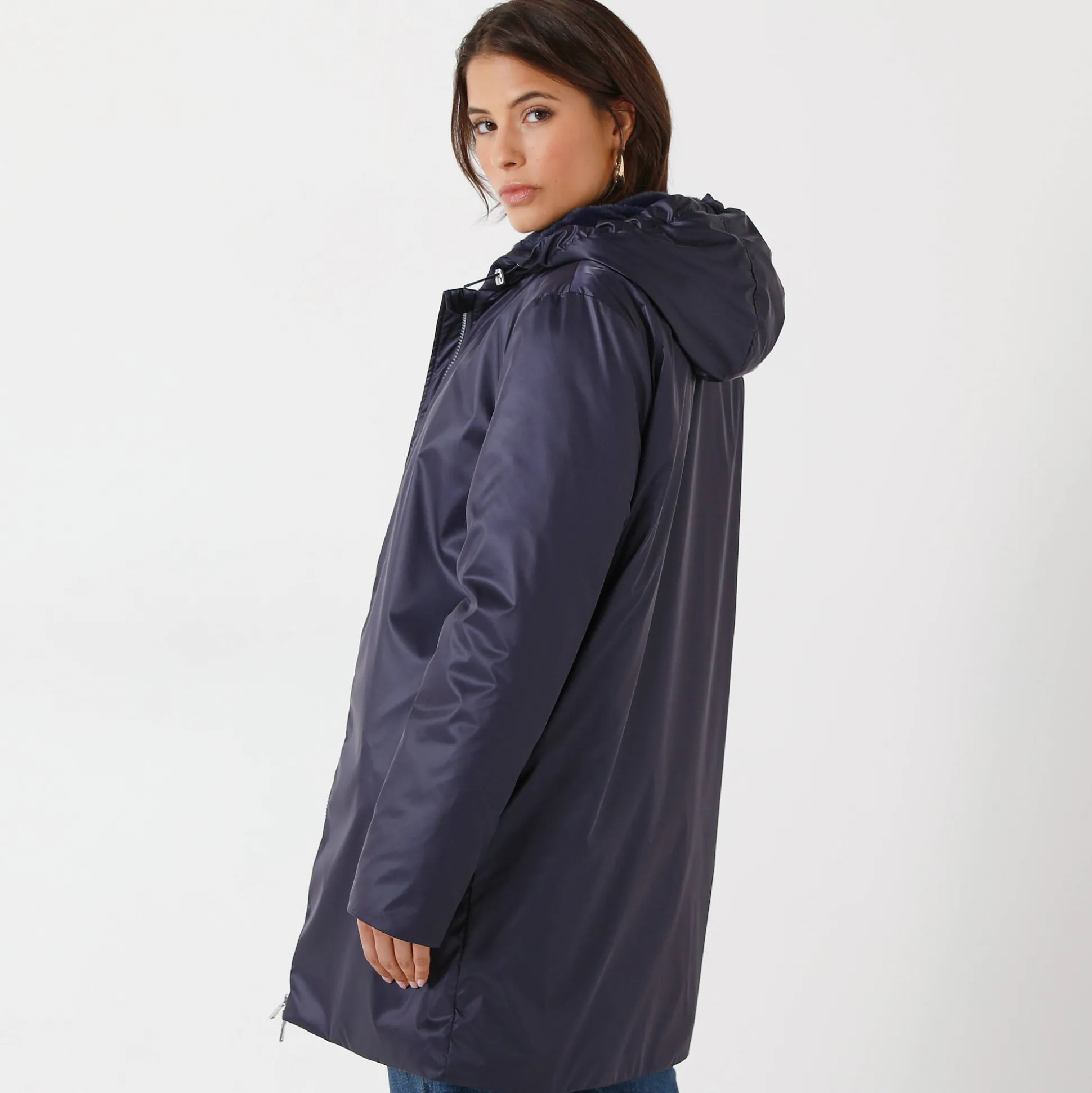 Gevoerde, waterdichte parka, halflang