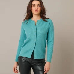 Gilet met ronde hals en knopen