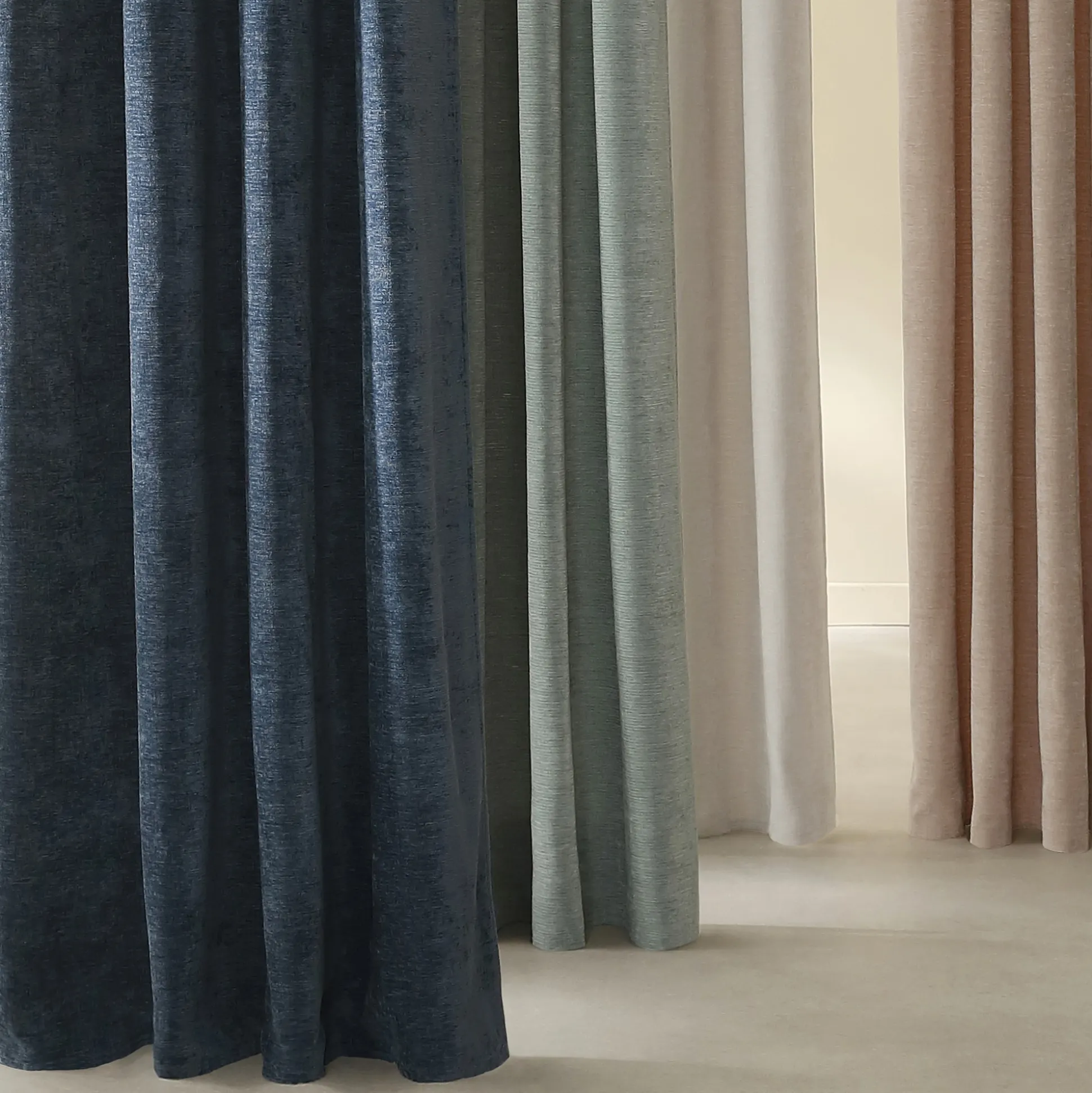 Gordijn met chenille-effect
