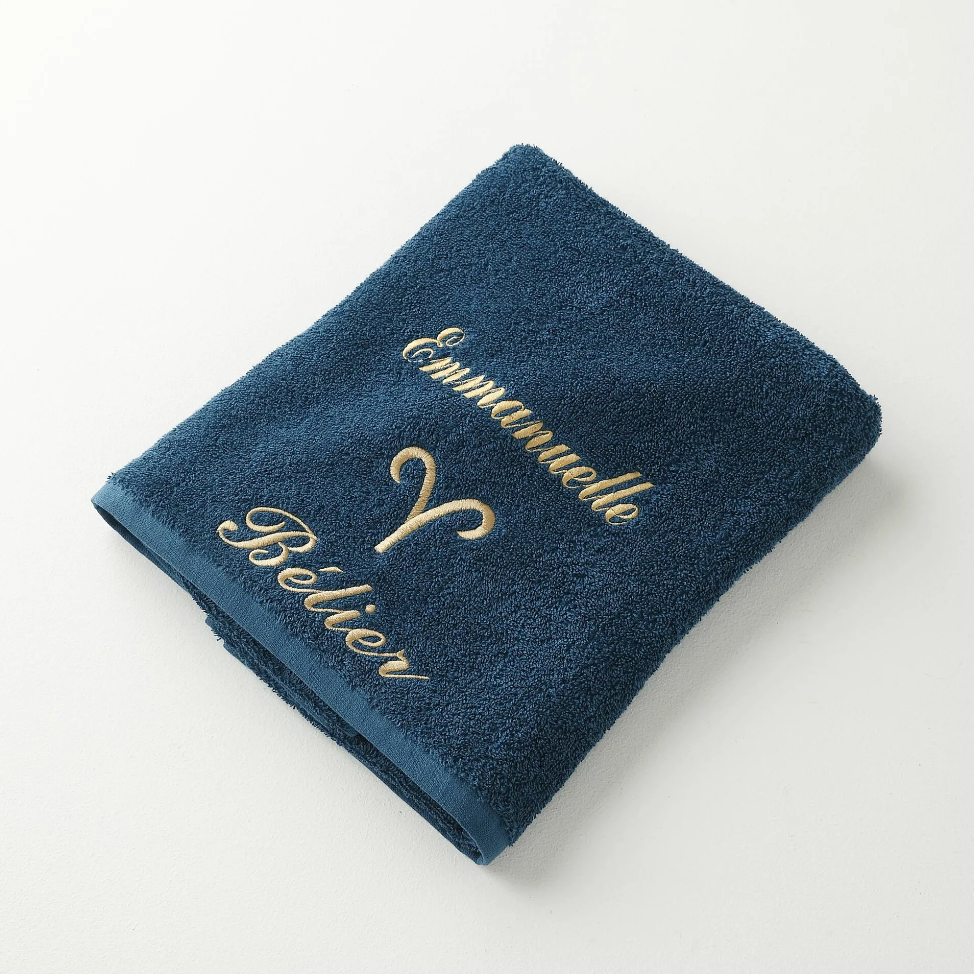 Handdoeken met "Bélier" borduursel, personaliseerbaar - 420 g/m2