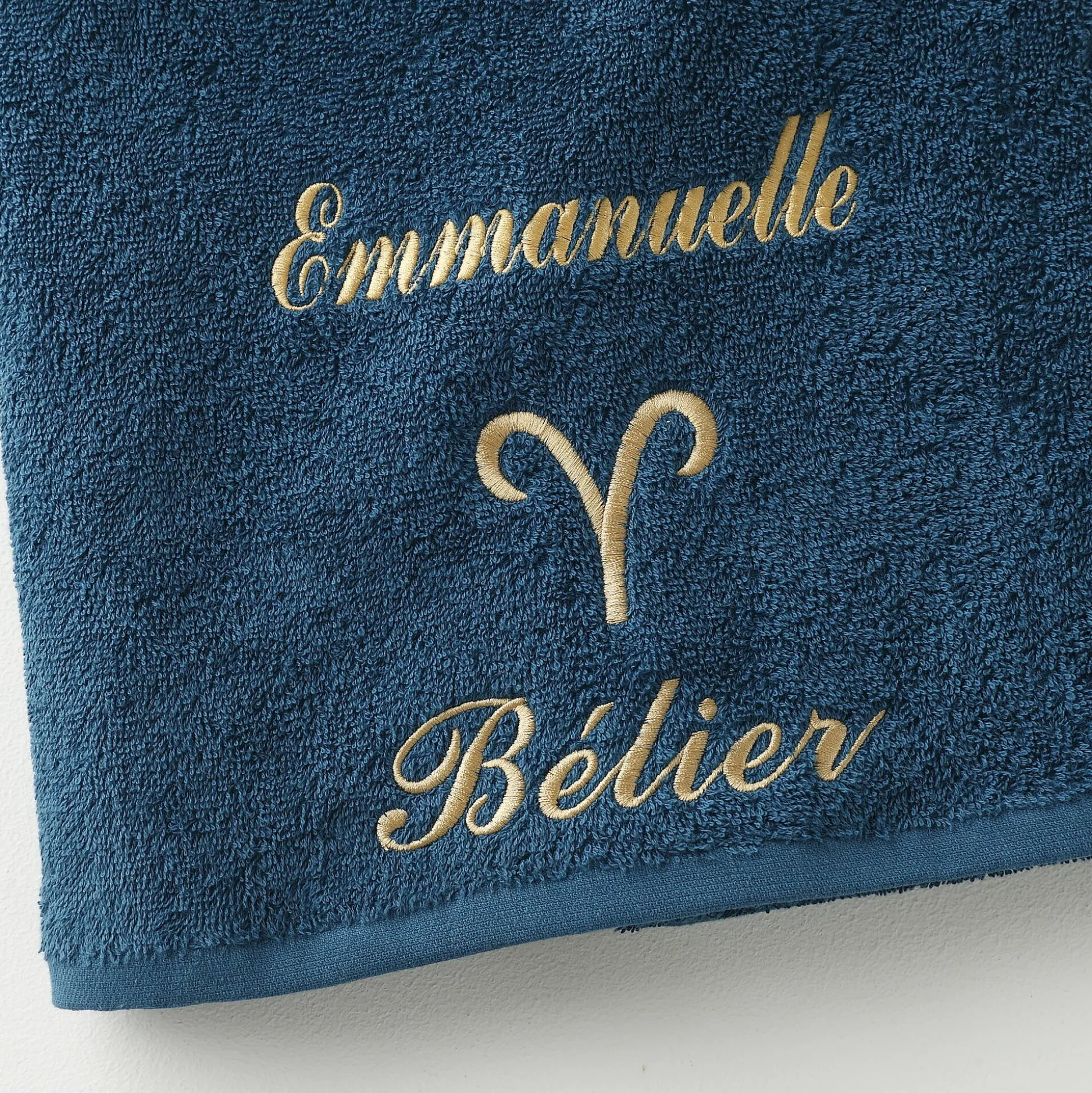 Handdoeken met "Bélier" borduursel, personaliseerbaar - 420 g/m2