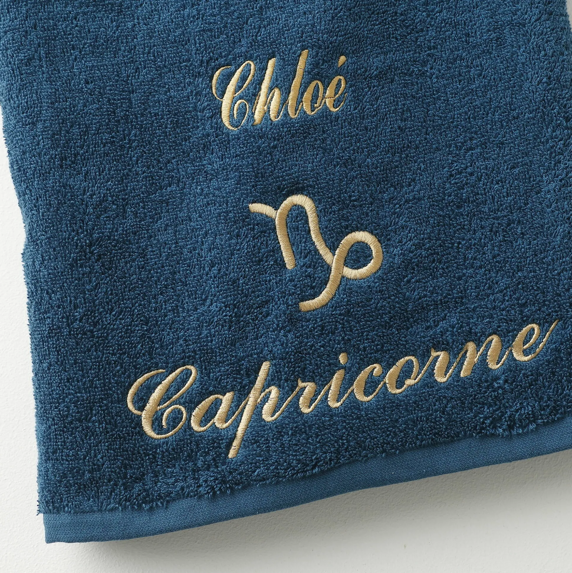 Handdoeken met "Capricorne" borduursel, personaliseerbaar - 420 g/m2