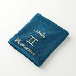 Handdoeken met "Gémeaux" borduursel, personaliseerbaar - 420 g/m2