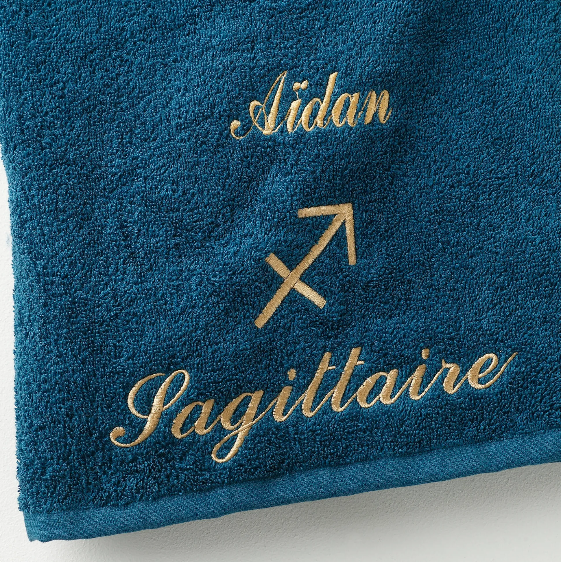 Handdoeken met "Sagittaire" borduursel, personaliseerbaar - 420 g/m2