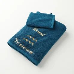 Handdoeken met "Verseau" borduursel, personaliseerbaar - 420 g/m2