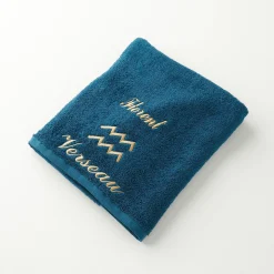Handdoeken met "Verseau" borduursel, personaliseerbaar - 420 g/m2