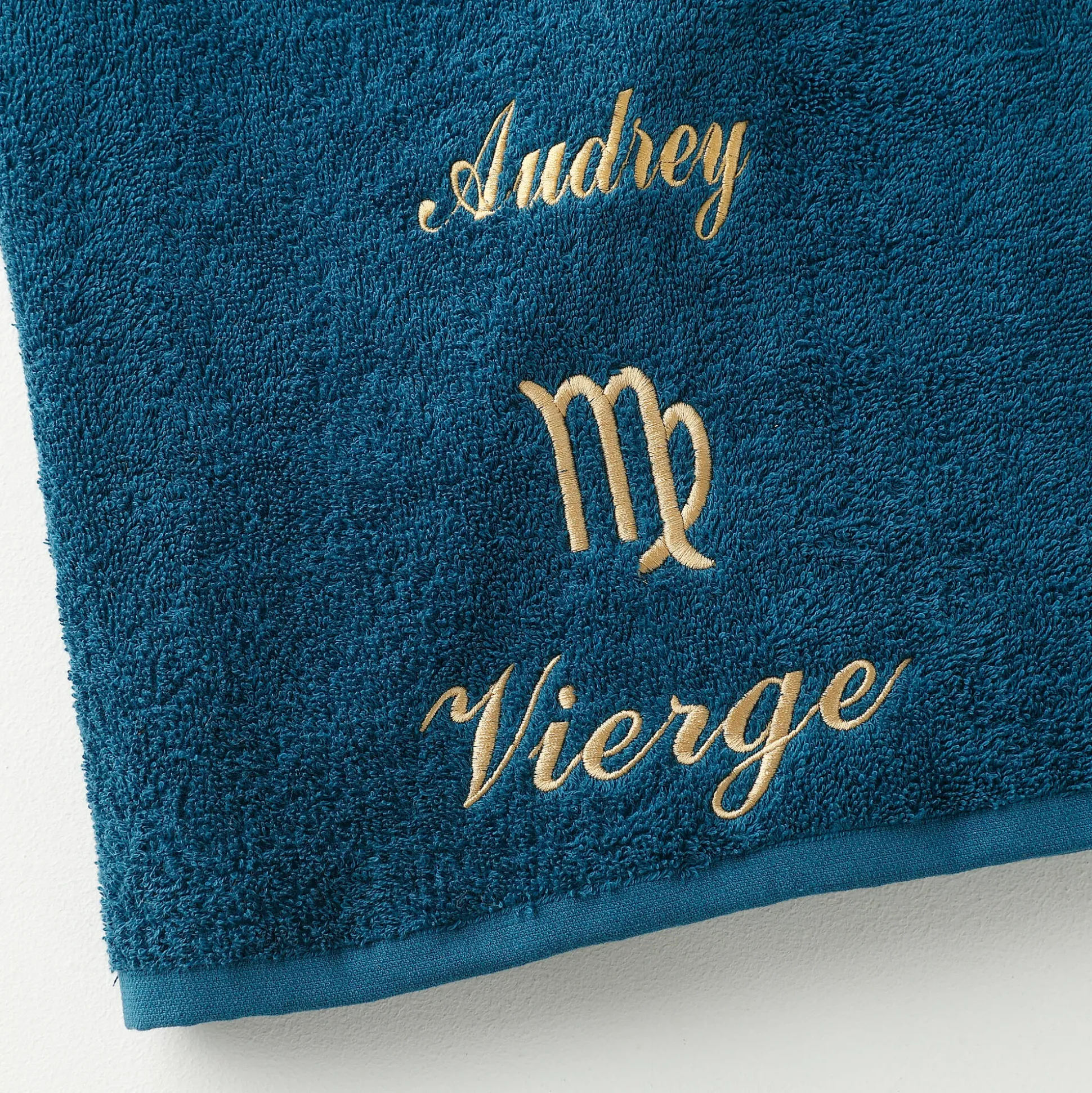 Handdoeken met "Vierge" borduursel, personaliseerbaar - 420 g/m2