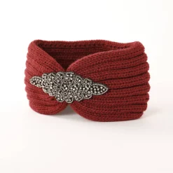 Headband in tricot met juweel