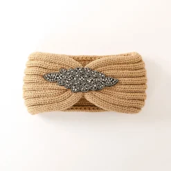 Headband in tricot met juweel