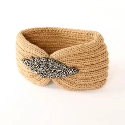 Headband in tricot met juweel